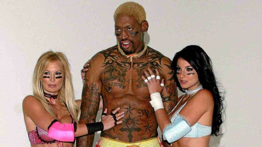 Dennis Rodman with women