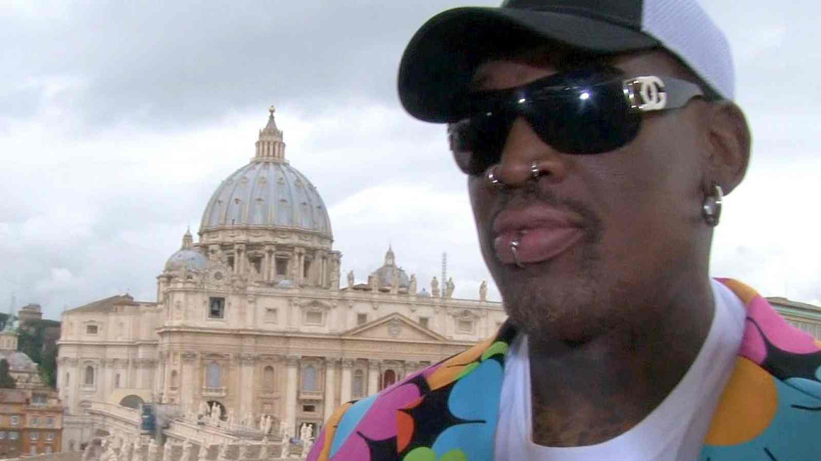 Dennis Rodman, who spent over $80,000 in strip clubs, rushed to the Vatican to meet the new Pope