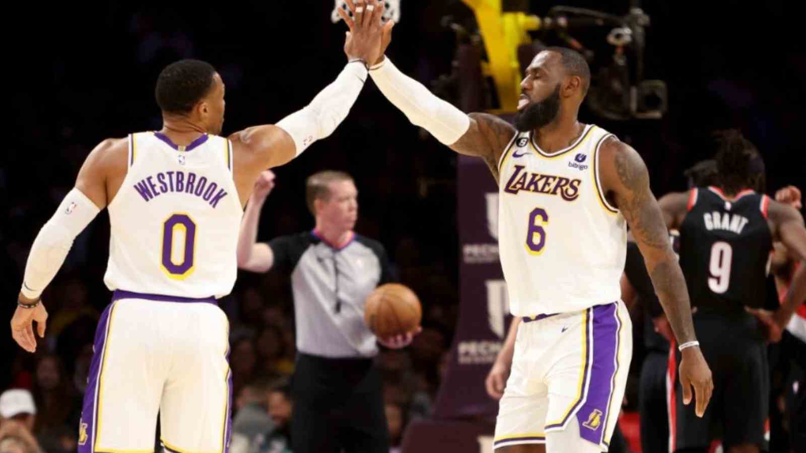 “The alley-oop we have all been waiting for” Lakers Nation loses its mind as Russell Westbrook and LeBron James combine for epic two-man-play