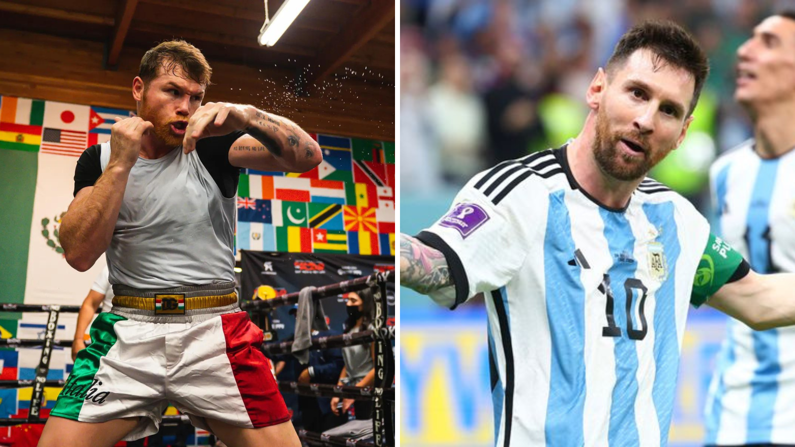 “Canelo will have to go through Rodrigo de Paul first”- Fans come in support of Lionel Messi after Mexican boxer threatens to attack him