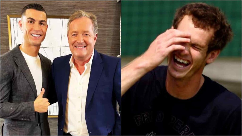 Cristiano Ronaldo, Piers Morgan and Andy Murray