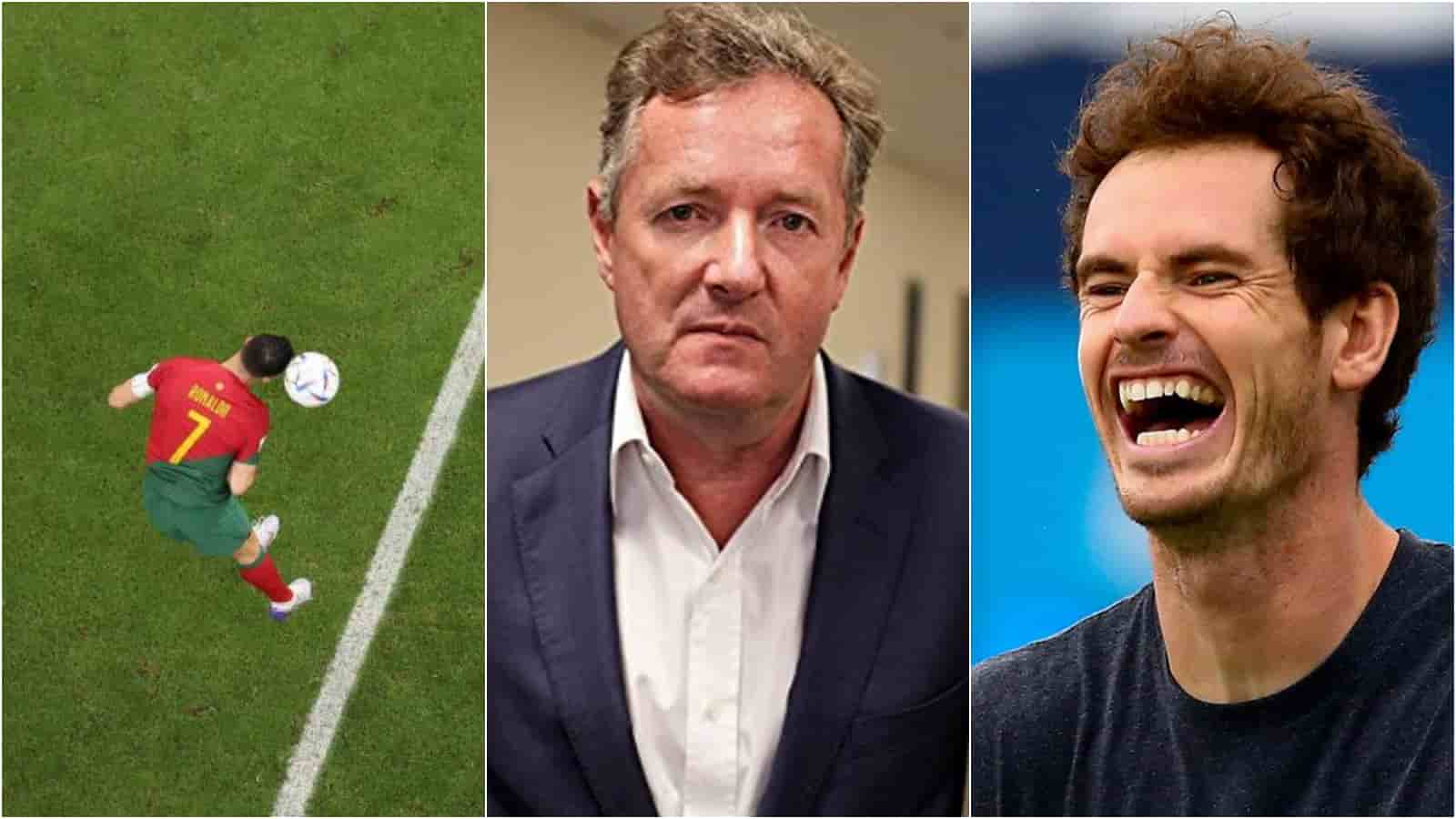 “This is up there with Wimbledon 2013” Andy Murray’s savage reply to Piers Morgan celebrating Cristiano Ronaldo’s retracted goal has fans in splits