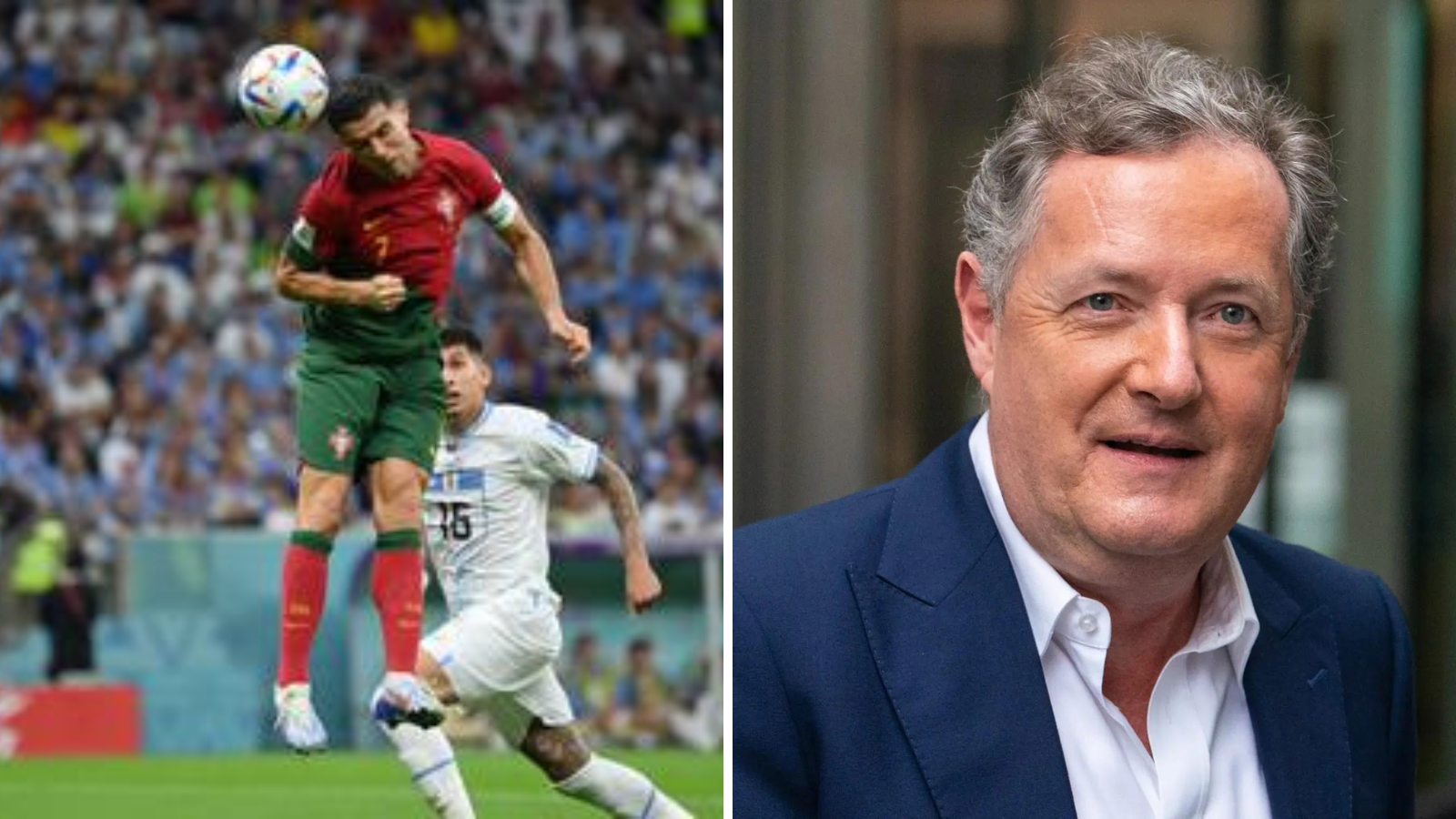 Cristiano Ronaldo sent a text message to Piers Morgan claiming he ‘touched the ball’ in Portugal’s opening goal against Uruguay in the 2022 FIFA World Cup