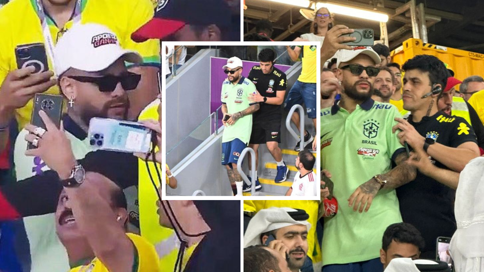 Neymar impersonator deceives the stadium security into believing he is actually the Brazilian superstar during the 2022 FIFA World Cup