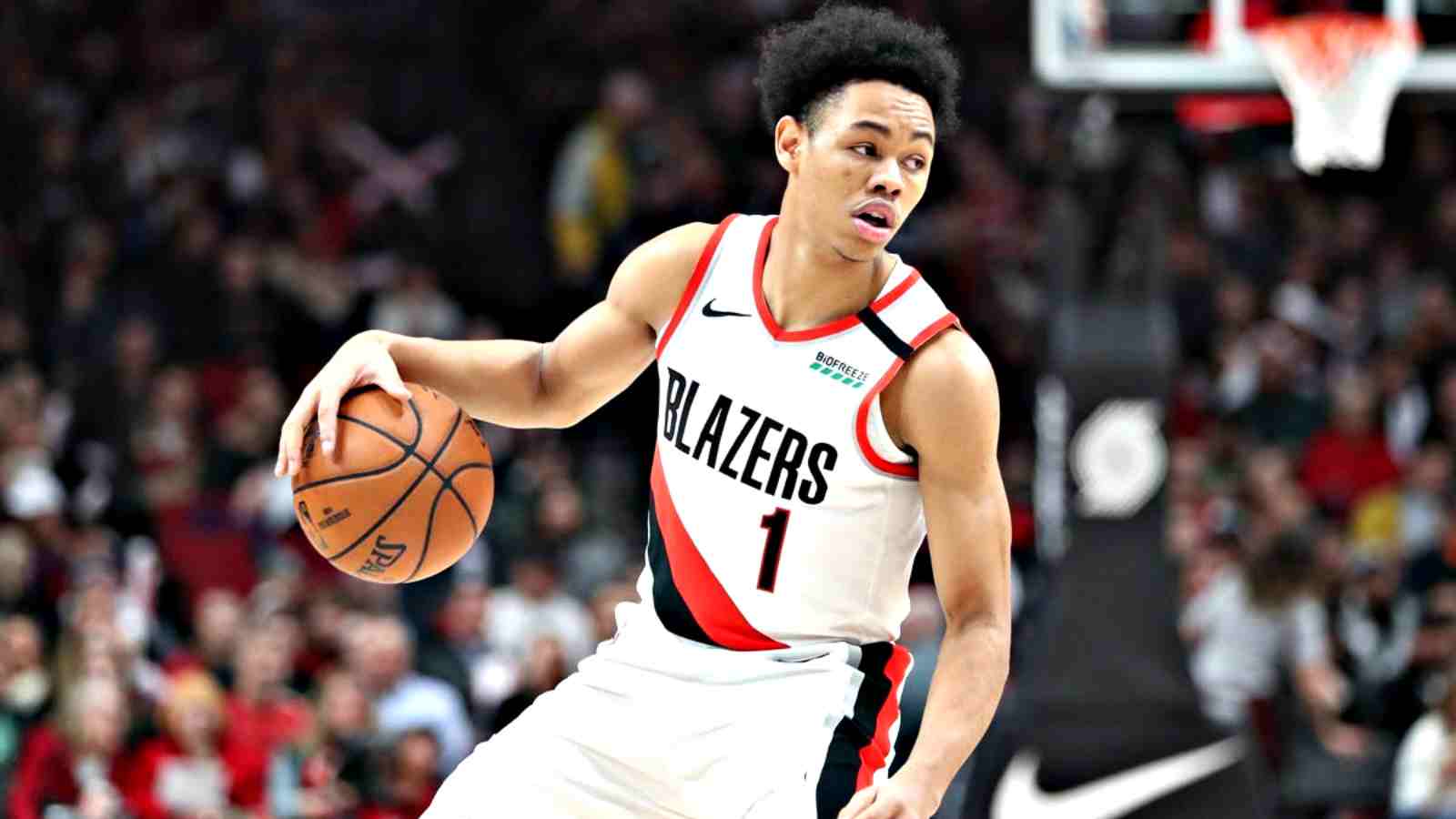 “This NBA sh*t rigged” – Fans in disbelief as Anfernee Simons bullies Utah Jazz with 45-point stellar performance in Damian Lillard’s absence