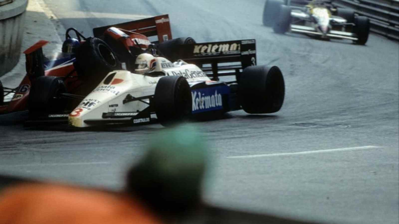 When the late Patrick Tambay had luck on his side as he came out intact following a horrific collision with Martin Brundle during the 1986 Monaco GP