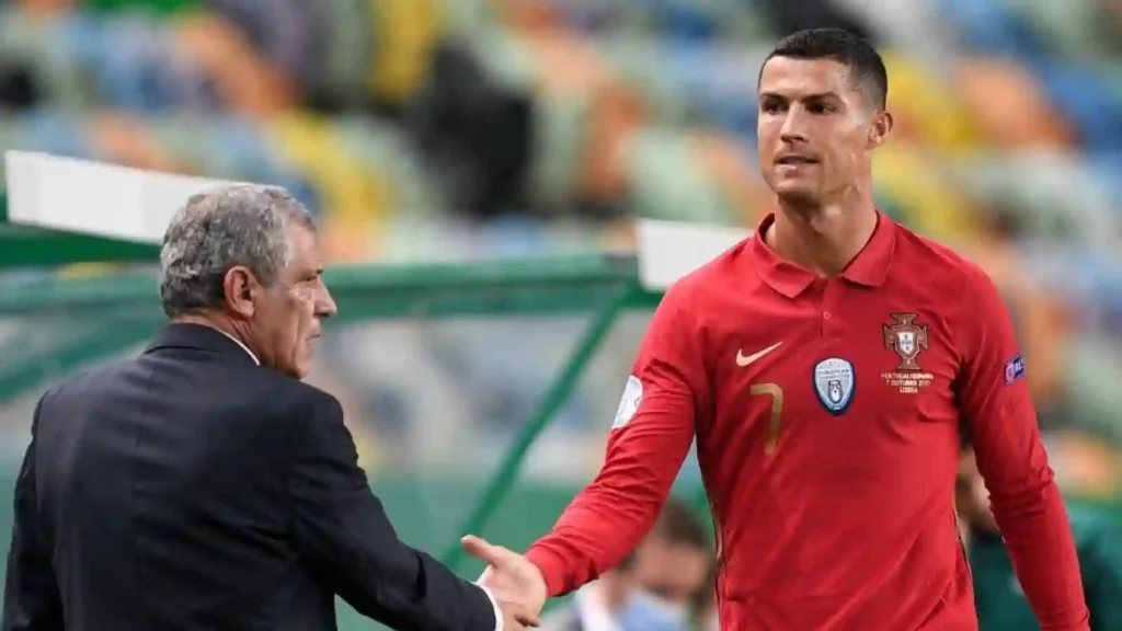 Portugal's Cristiano Roanldo & Fernando Santos