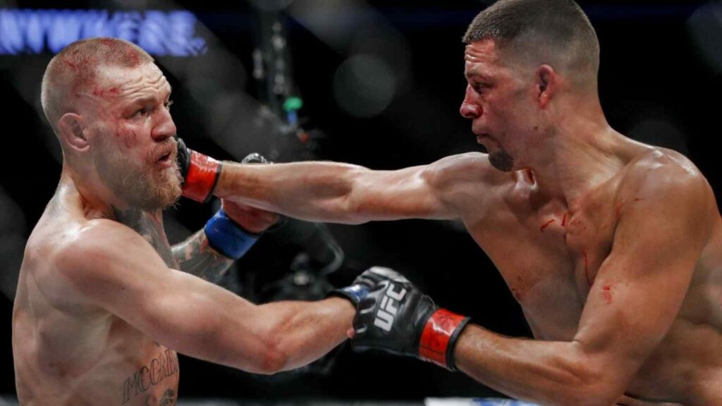 The Conor McGregor and Nate Diaz fight in 2016 [Image Source - MMA Fighting]