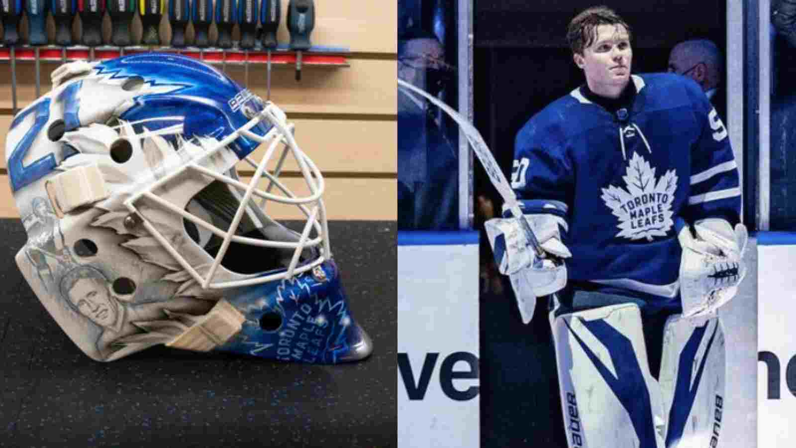 Fans in AWE of Erik Kallgren’s latest mask design as goalie carries Borje Salming’s LEGACY