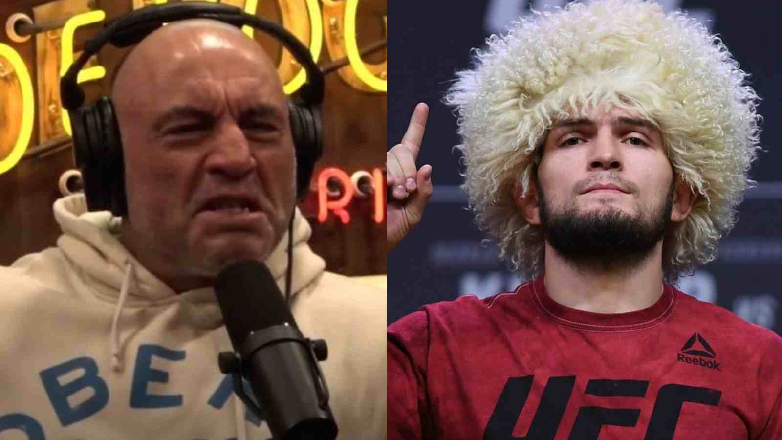 WATCH: Joe Rogan and Iraq war veteran geek out reacting to Khabib Nurmagomedov vowing to “SMESH” Conor McGregor ahead of UFC 229 fight