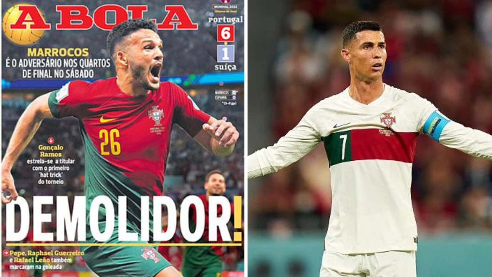 Portugal’s media completely ignores Cristiano Ronaldo on front covers after Portugal’s sensational victory over Switzerland at 2022 FIFA World Cup