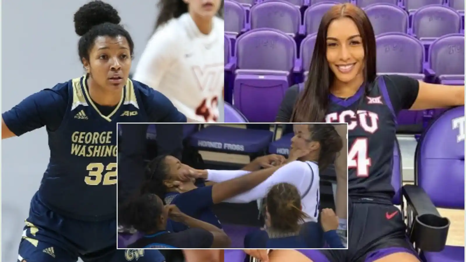 “Ordered popcorn and a beverage” – TCU vs GW basketball game turns into WWE Royal Rumble as 8 players get ejected amid ugly brawl, fans displeased