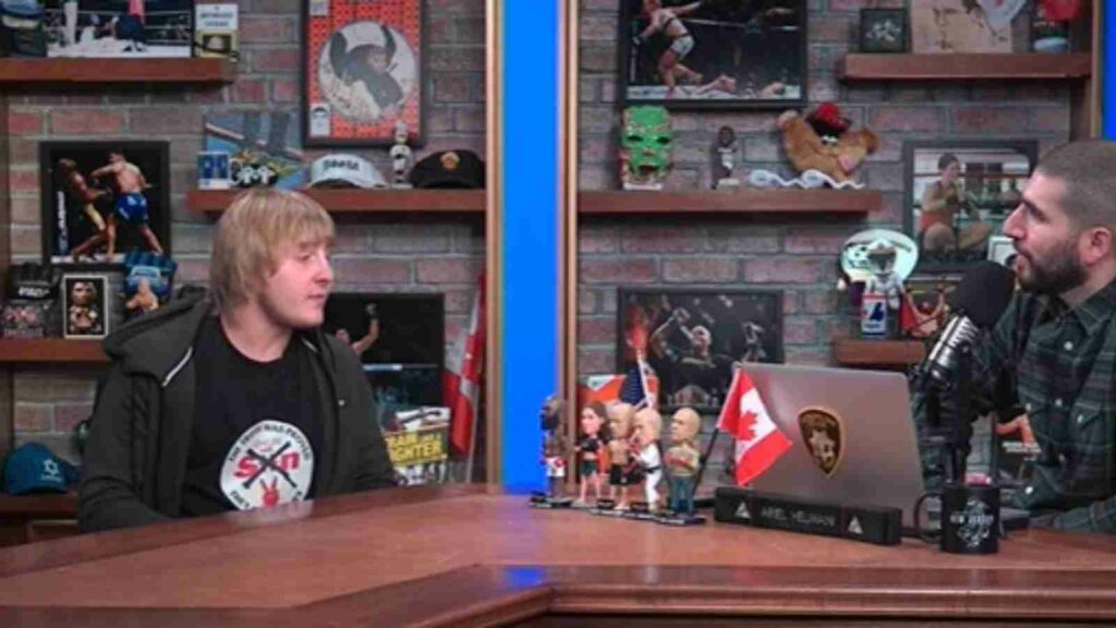 Ariel Helwani (R) interviews Paddy Pimblett (L) in 2018 [Image Source - YouTube]