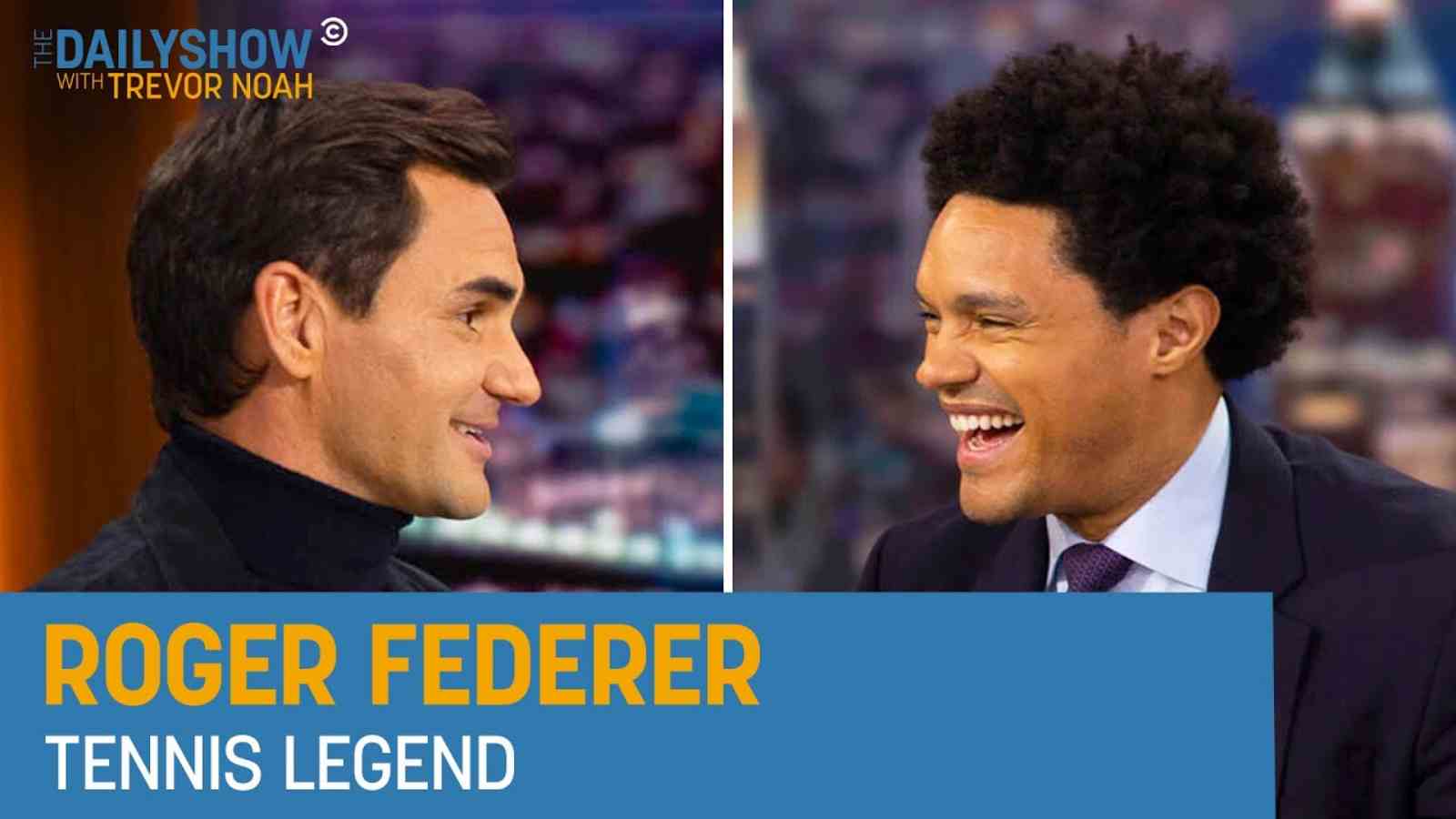 Roger Federer makes a guest appearance on Trevor Noah’s The Daily Show as the Swiss maestro brings out his candid side