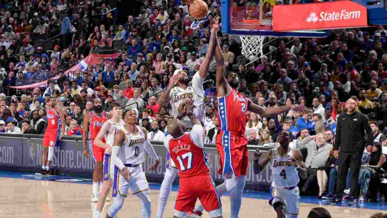 “Game of the year” – Fans go berserk as LA Lakers pull off the unthinkable 9-point deficit in less than 30 seconds against Joel Embiid, Sixers