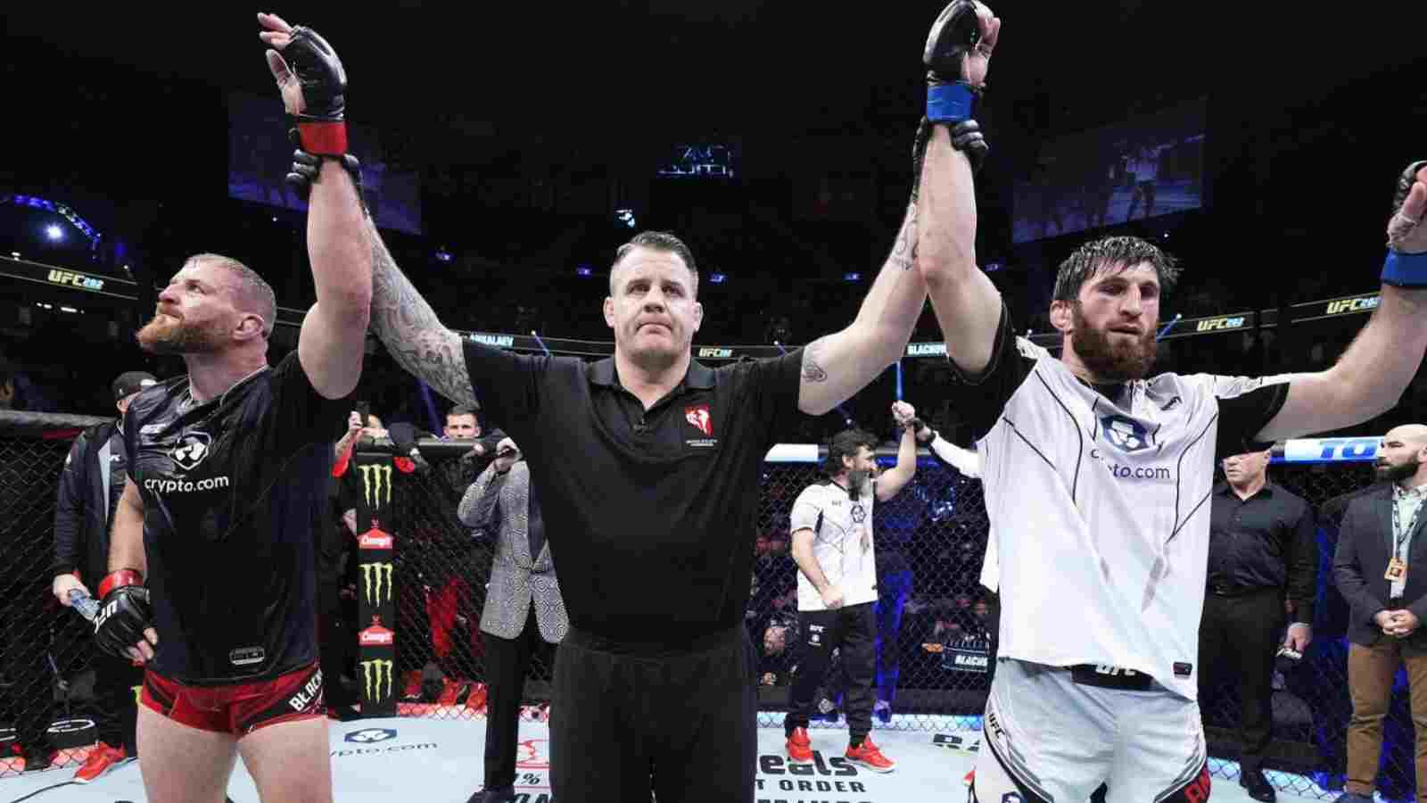 “UFC influenced by politics” – Twitter is rife with the MMA community LAMBASTING the judges’ for their horrid scoring in declaring Jan Blachowicz vs Magomed Ankalaev a draw