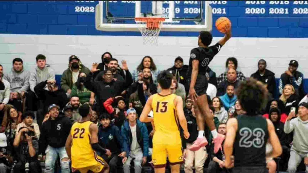 Bronny James' dunk against Kiyan Anthony's squad