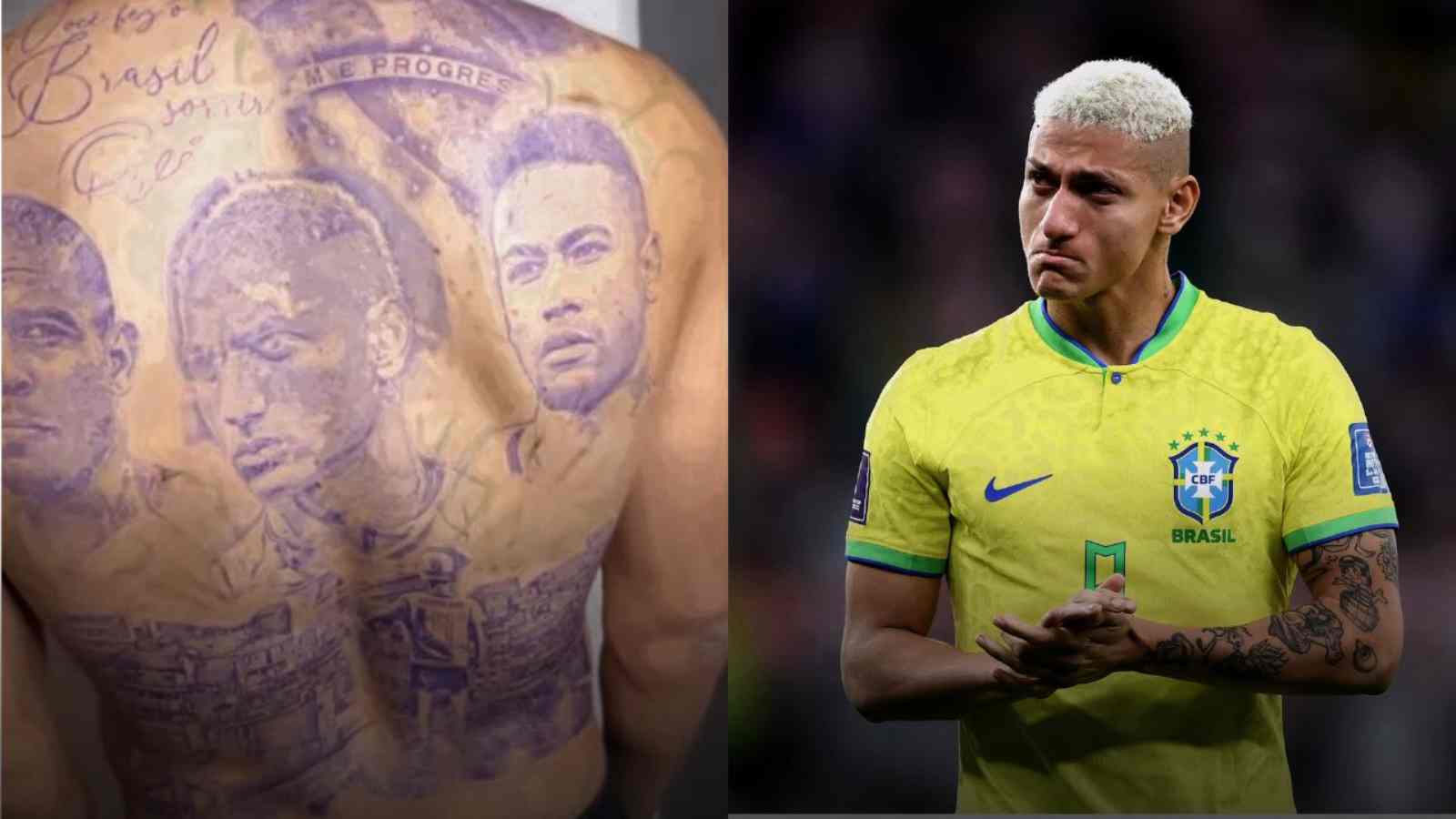 IN PICTURES: Brazil’s Richarlison inks portrait of Neymar, Ronaldo & ‘Himself’ on his back after 2022 FIFA World Cup elimination