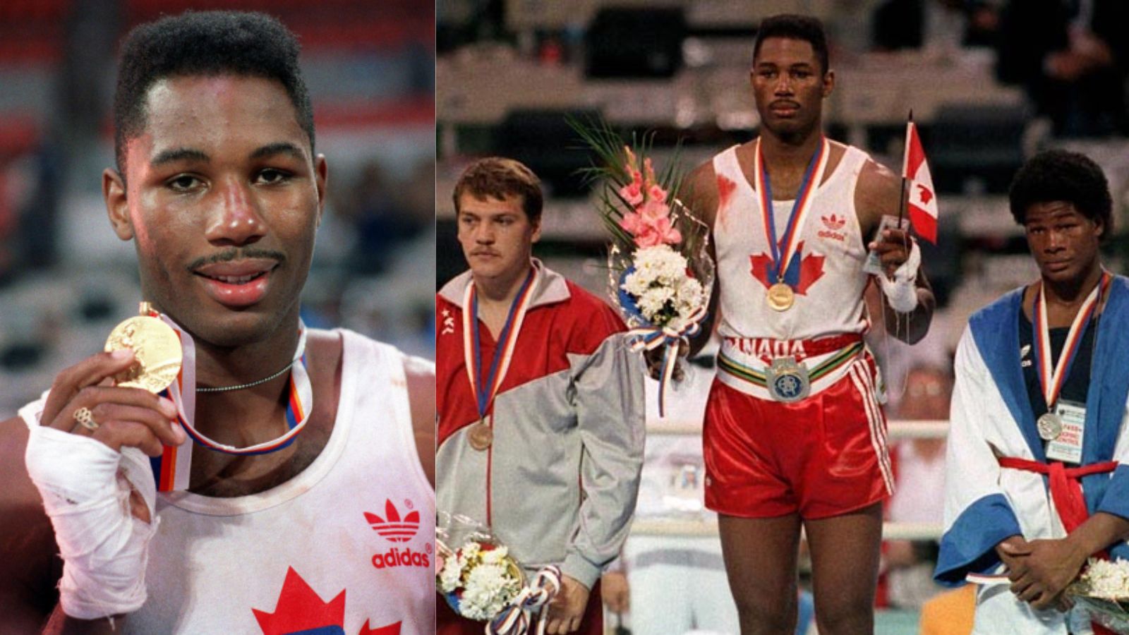 When legendary British boxer Lennox Lewis fought under the Canadian flag in the Olympic games to win the gold