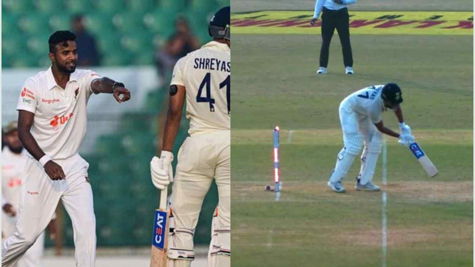 WATCH: Shreyas Iyer remains not-out despite getting clean bowled, check how