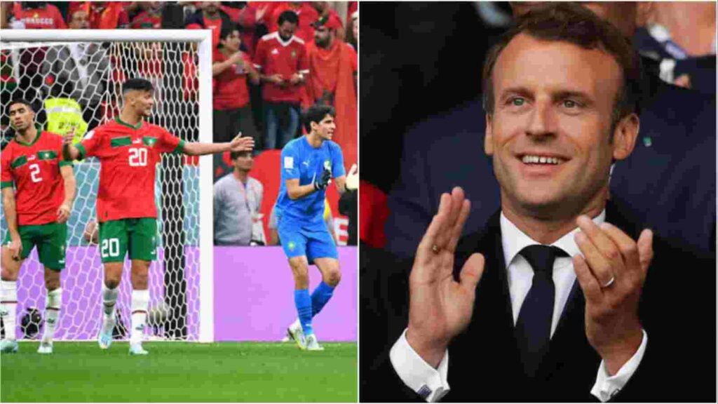 France president, Emmanuel Macron spoke to Moroccan players