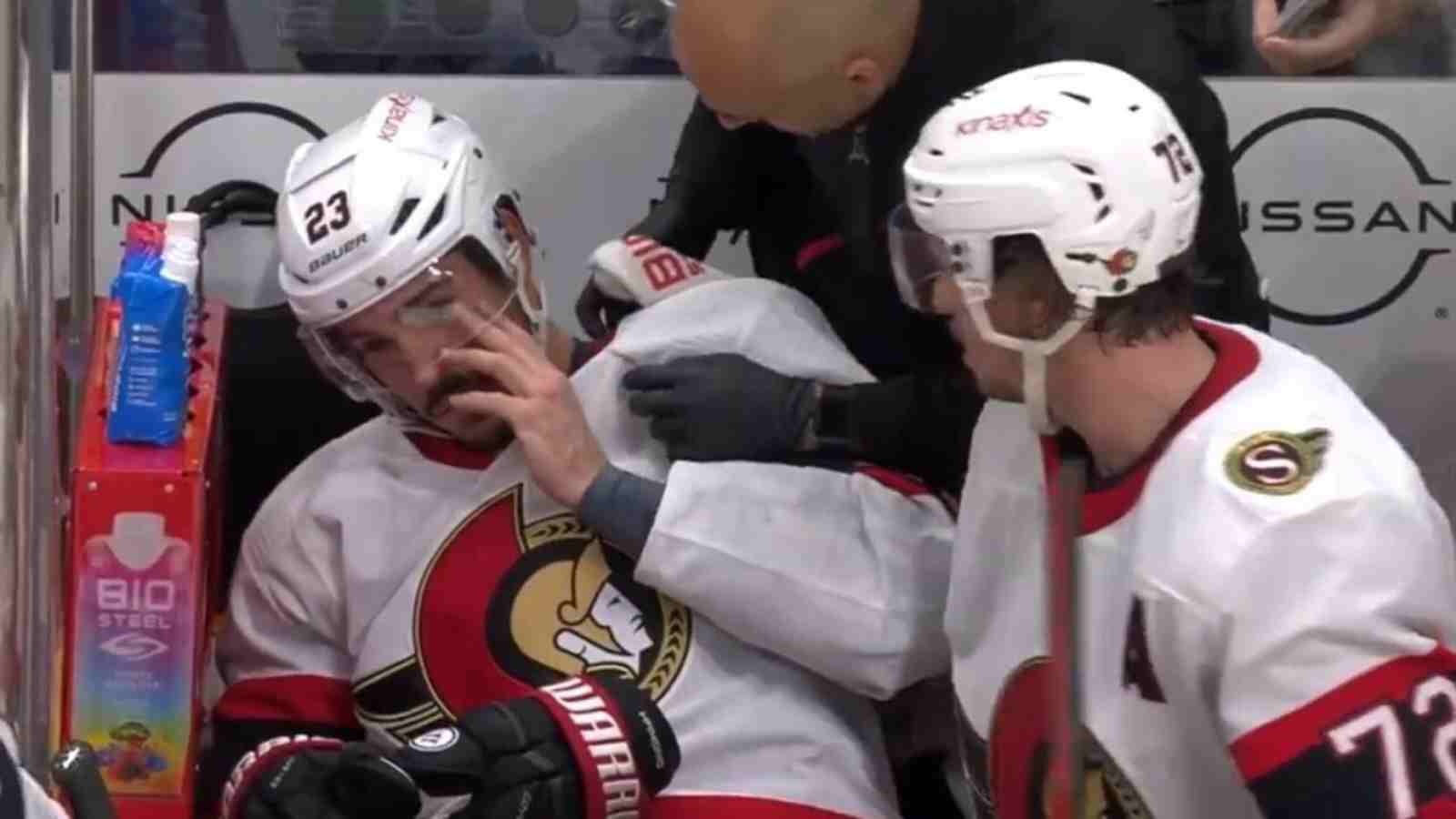 <strong>Thomas Chabot slashes Travis Hamonic in face, offers early CHRISTMAS gift for reconciliation</strong>