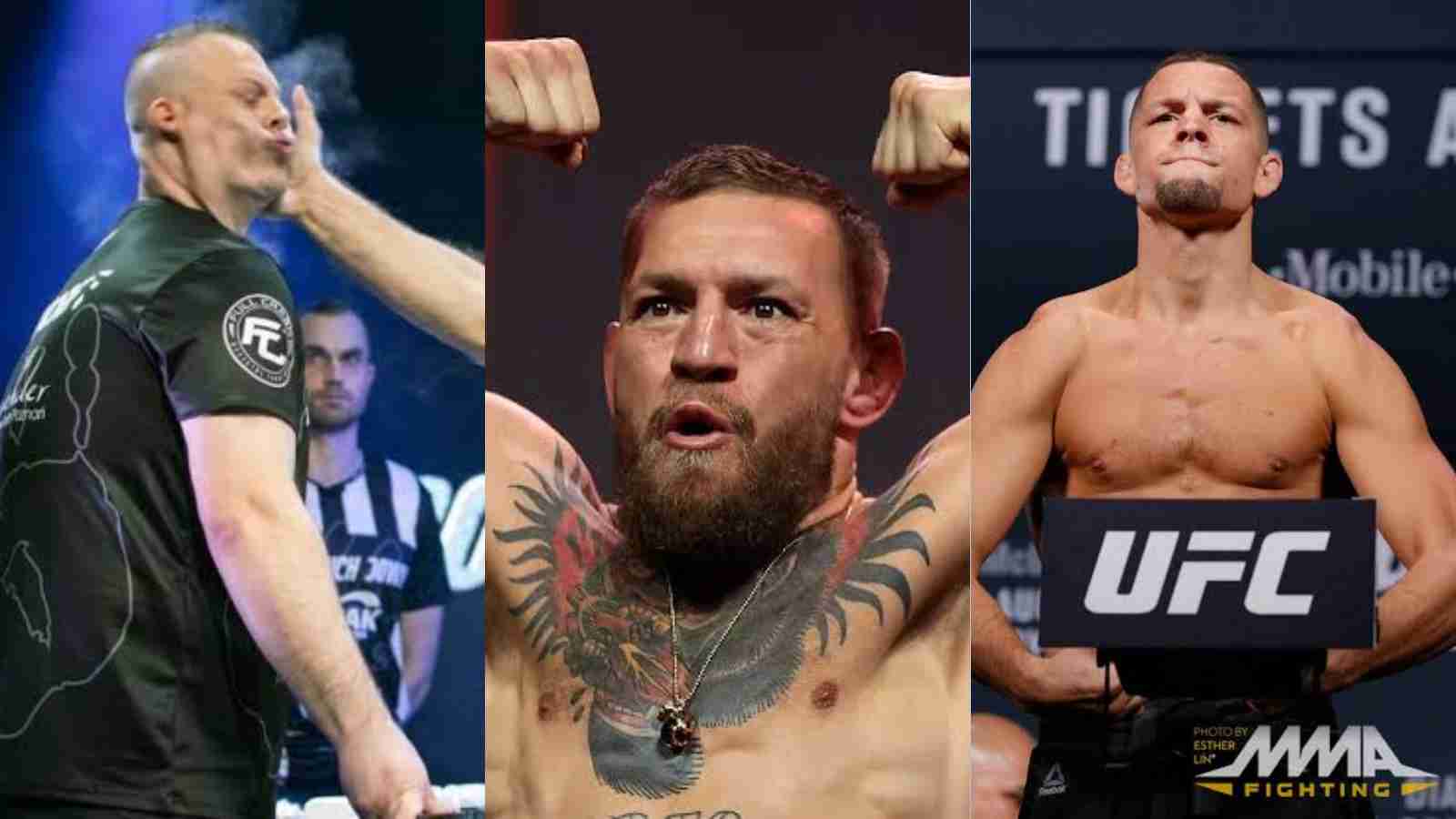 Conor McGregor is intrigued by Dana White’s SLAP-FIGHTING tournament calls for a title fight against Nate Diaz