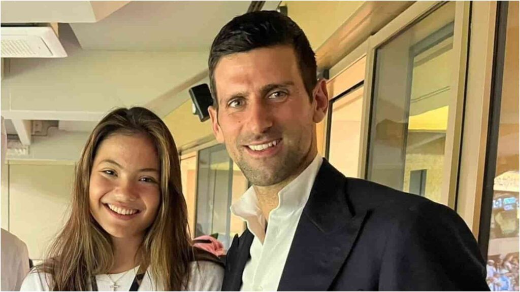 Novak Djokovic Emma Raducanu at the 2022 FIFA World Cup Finals