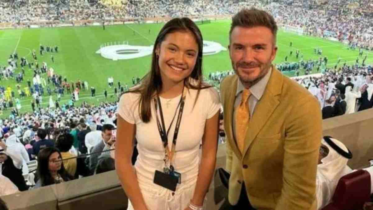 “Too much glamour to handle”, Fans go wild as Emma Raducanu and David Beckham watch the FIFA World Cup Finals together