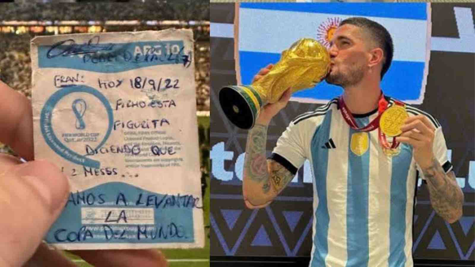 Rodrigo De Paul predicted Argentina’s 2022 FIFA World Cup victory way back in September