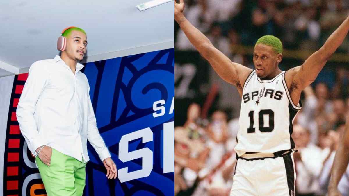 “Dude’s deada** looks like Dennis Rodman” – NBA Twitter reacts to Spurs star Jeremy Sochan’s hairdo