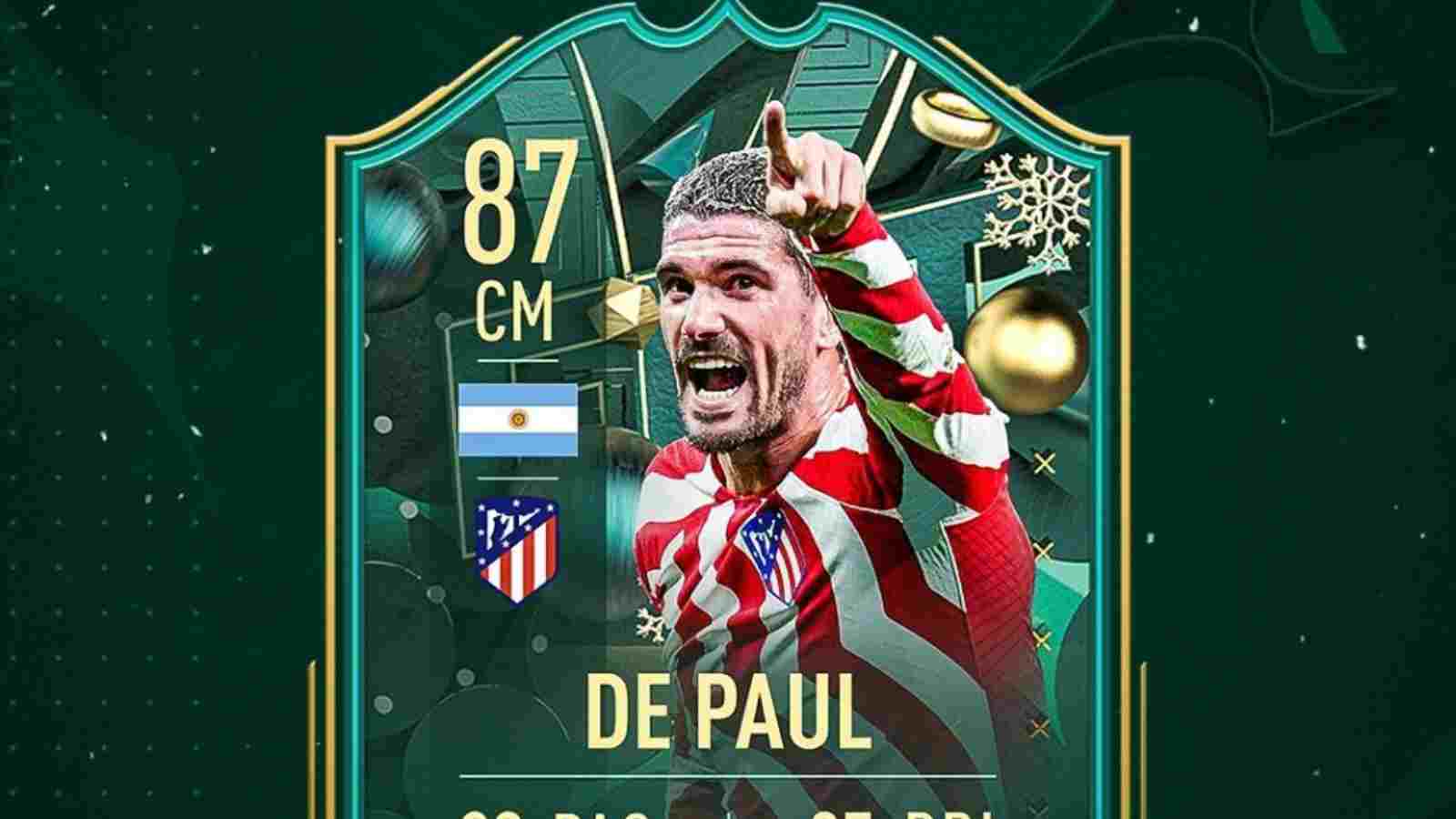 FIFA 23: Rodrigo De Paul leaked to arrive as a SBC card under Winter Wildcards promo