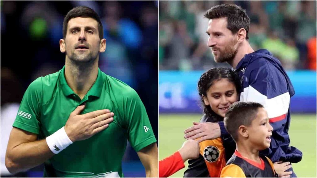 Novak Djokovic and Lionel Messi