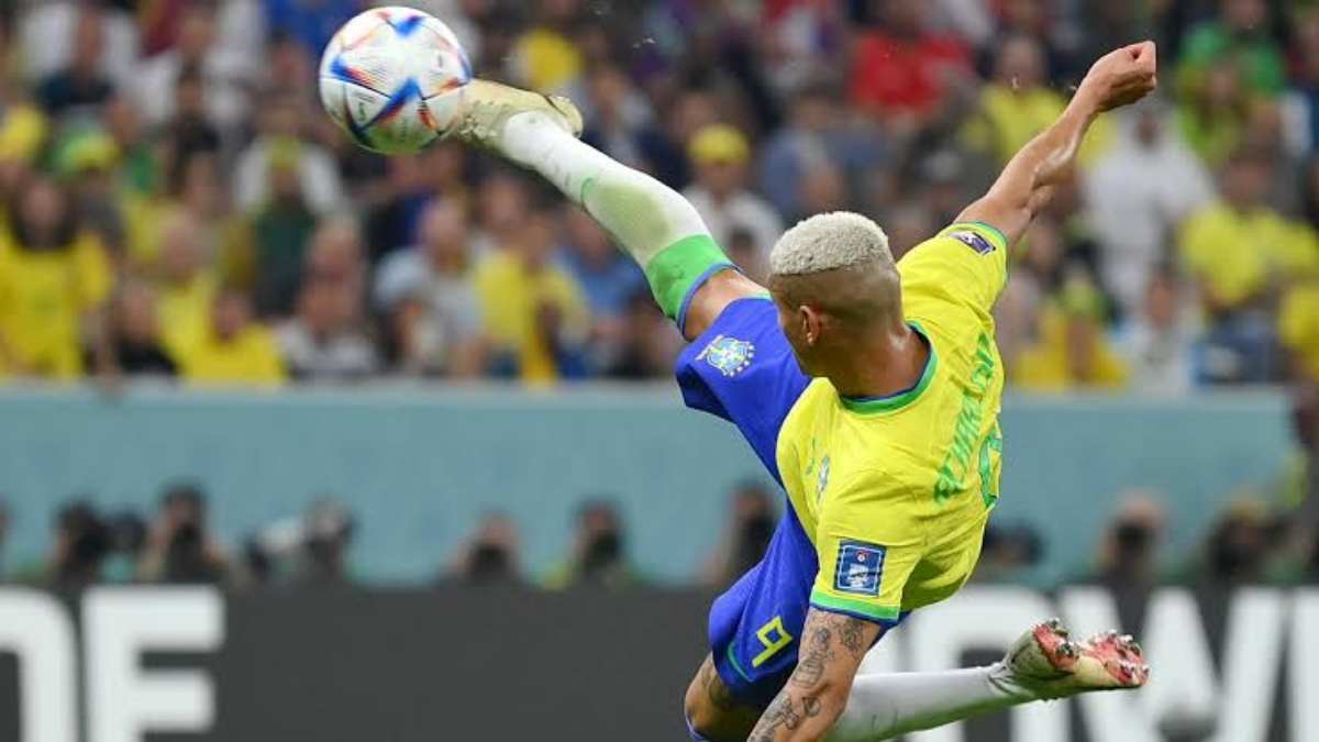 Richarlison gets the 2022 FIFA World Cup Goal of the tournament award for scissor kick against Serbia