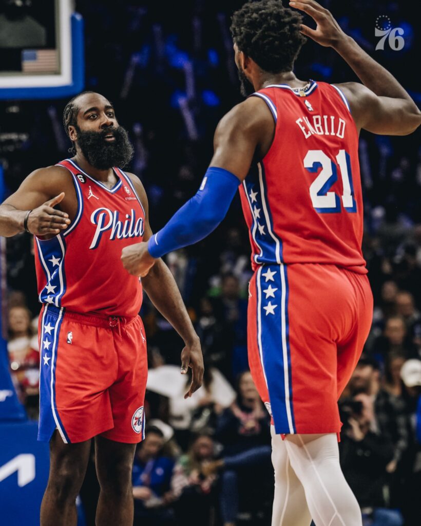 James Harden and Joel Embiid